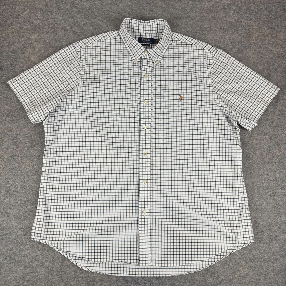 Polo‎ Ralph Lauren Button Down Shirt Classic Fit Check Flesh Pony Mens XL